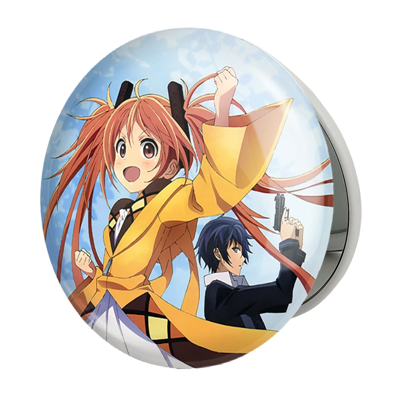 آینه جیبی خندالو طرح ساتومی و انجو انیمه گلوله سیاه مدل تاشو کد 35853