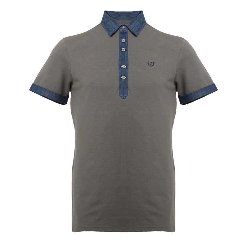 پولوشرت آستین کوتاه مردانه پاتن جامه مدل 131621010036442 رنگ طوسی