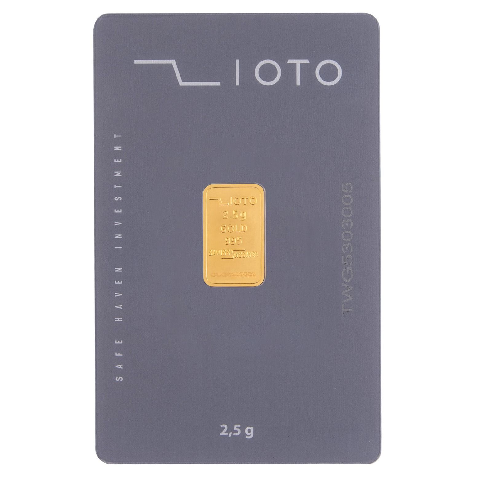 شمش طلا 24 عیار زیوتو مدل DDD-Au-p2.5 - - 1