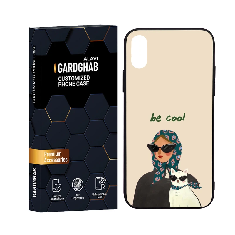 کاور گارد قاب علوی مدل دورژله پشت گلس فانتزی  مناسب برای گوشی موبایل اپل iPhone X / XS