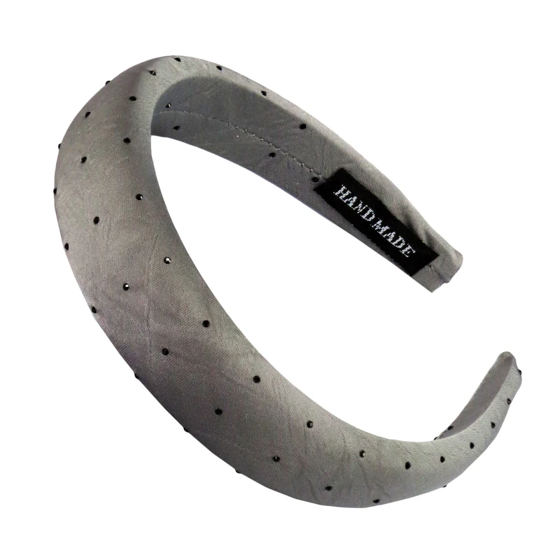 تل مو زنانه مدل پفکی نگین دار کد G_Lnd_486