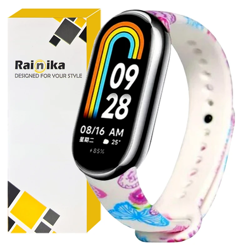 بند رینیکا مدل Butterfly Mi 8-9-10 مناسب برای مچ بند هوشمند شیائومی Mi Band 8 / 9 / 10