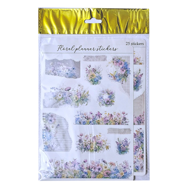 عکس شماره 4 : برچسب طرح برش خورده بولت ژورنال مدل floral planner مجموعه 2 عددی