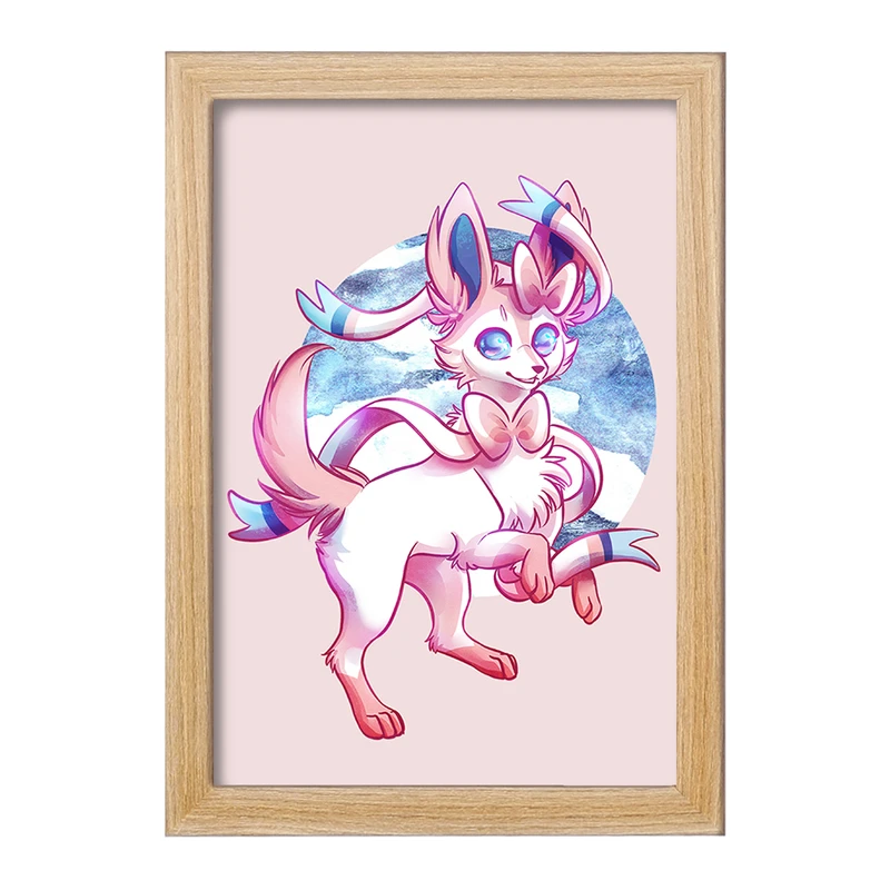 تابلو خندالو مدل سیلوئون انیمه پوکمون  کد 17390