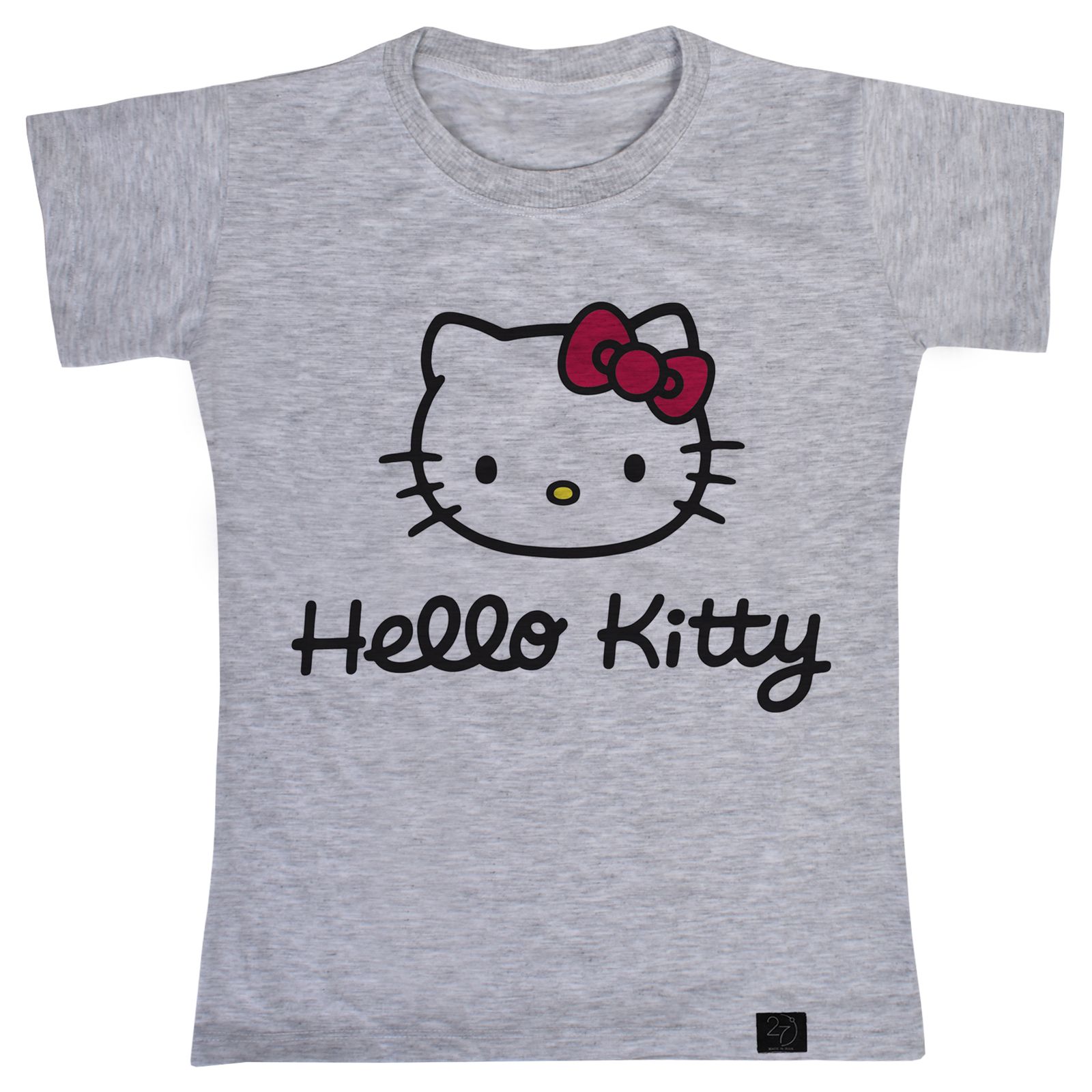 تی شرت آستین کوتاه دخترانه 27 مدل  HELLO KITTY کد WN912