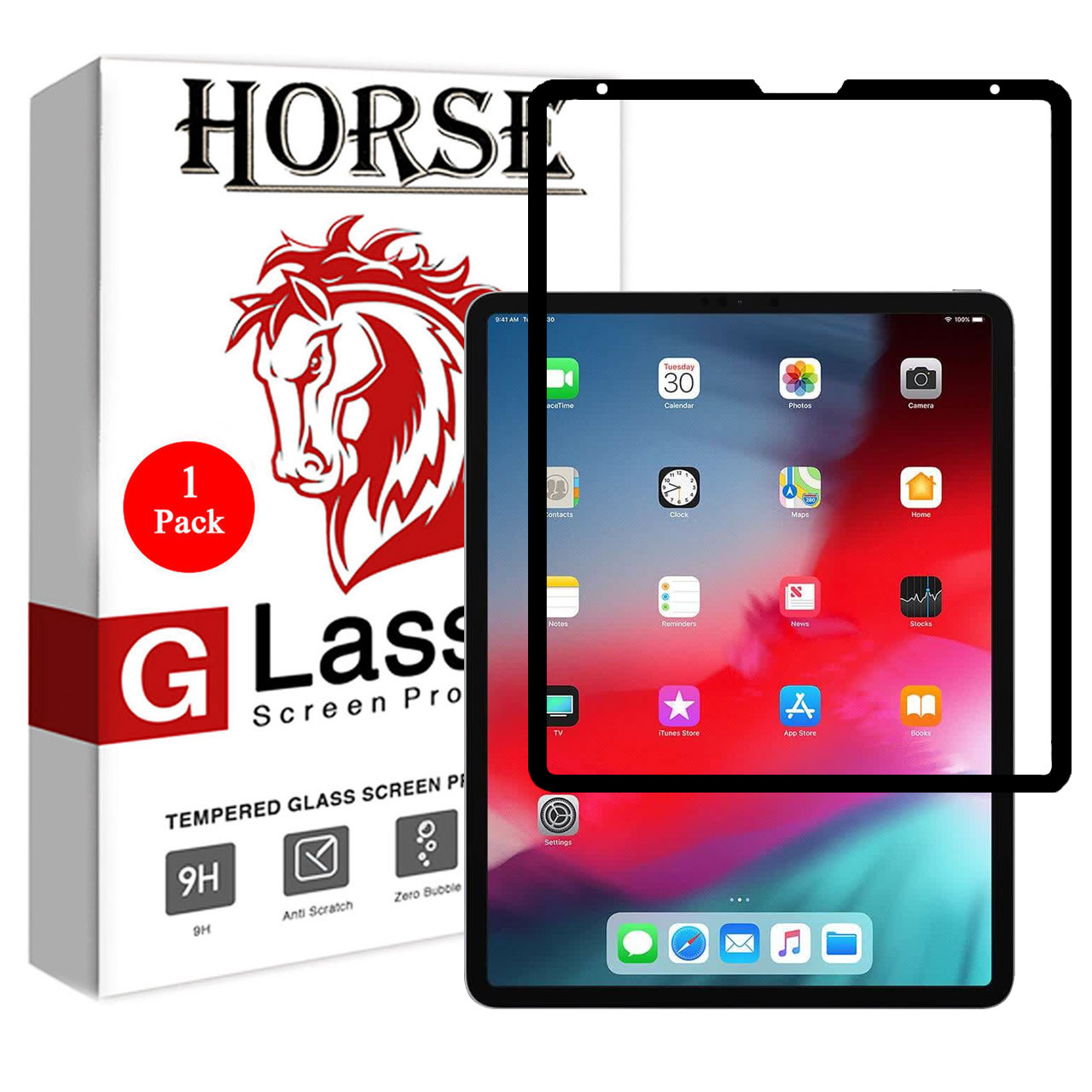 محافظ صفحه نمایش 5D هورس مدل FAG مناسب برای تبلت اپل iPad Pro 12.9 2018