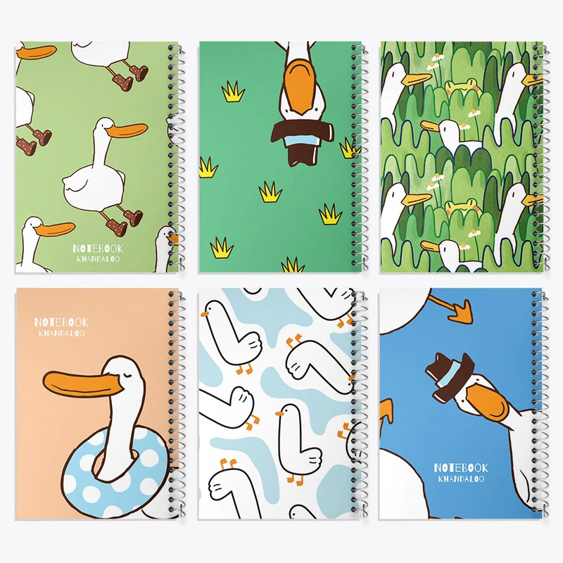 دفتر مشق 50 برگ خندالو طرح اردک کیوت کد 123 مجموعه 6 عددی