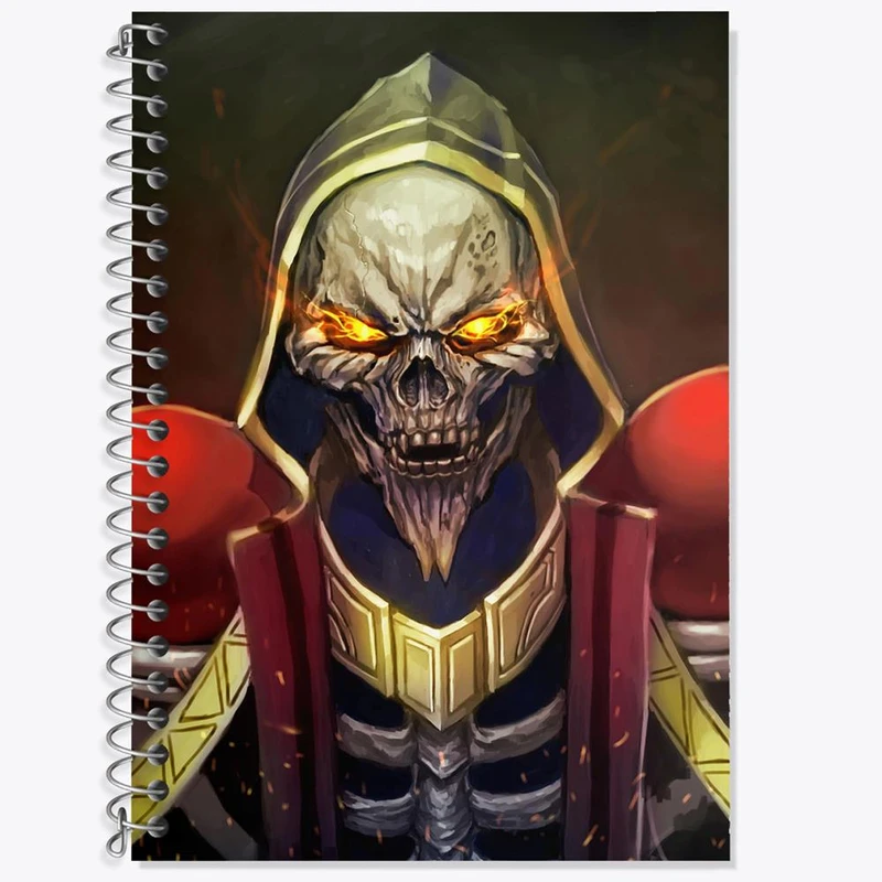 دفتر زبان 50 برگ خندالو مدل سه خط طرح اینز ساما انیمه اورلرد Overlord کد 18349