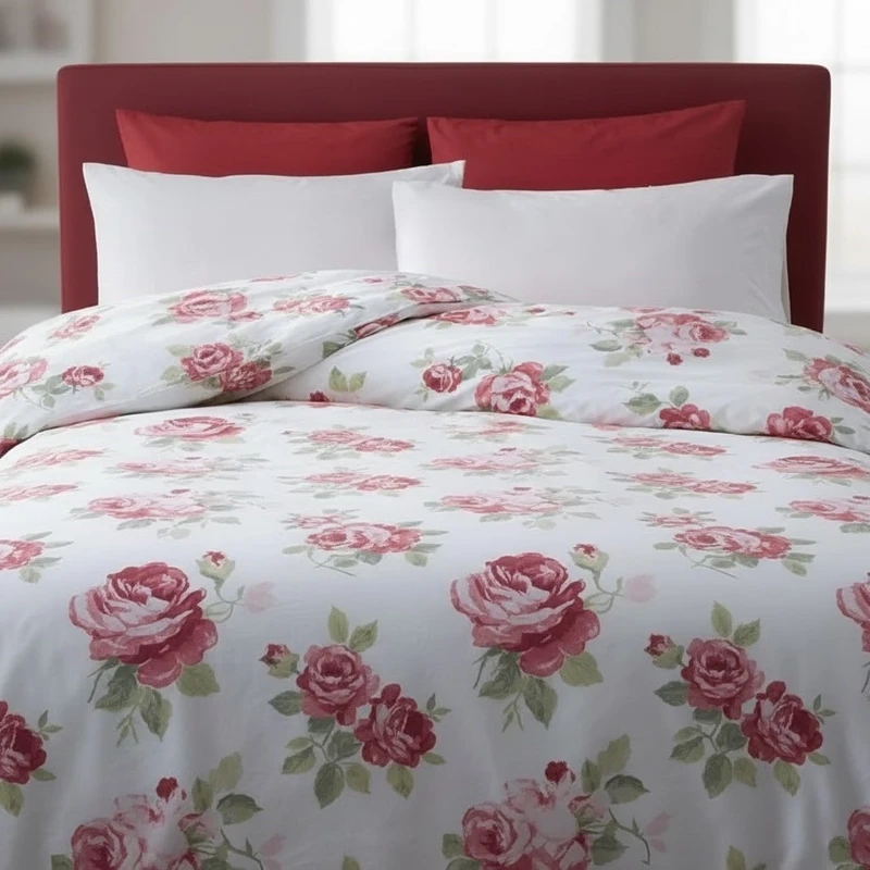 روکش لحاف پنبه انگلیش هوم مدل Georgeous Rose دو نفره سایز 220x200 سانتی‌متر