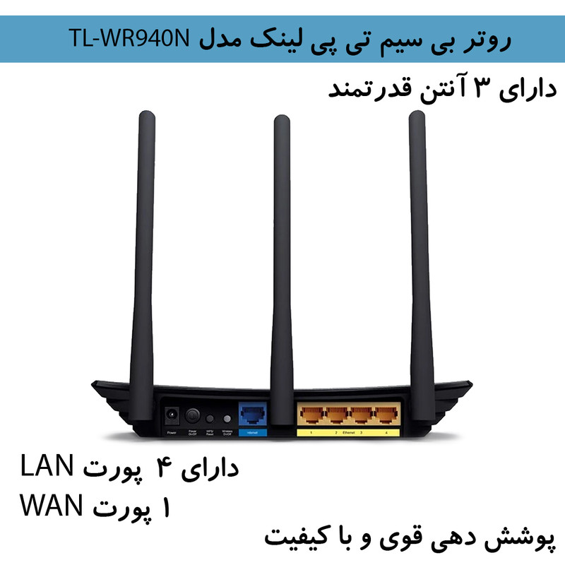 روتر بی سیم تی پی لینک مدل TL-WR940N