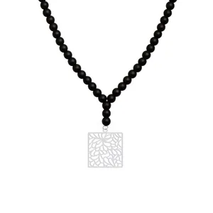 گردنبند نقره زنانه هایکا مدل قاب گل کد n.ha1-754