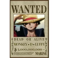 پوستر مدل تحت تعقیب وان پیس One piece طرح لوفی Luffy کد 695