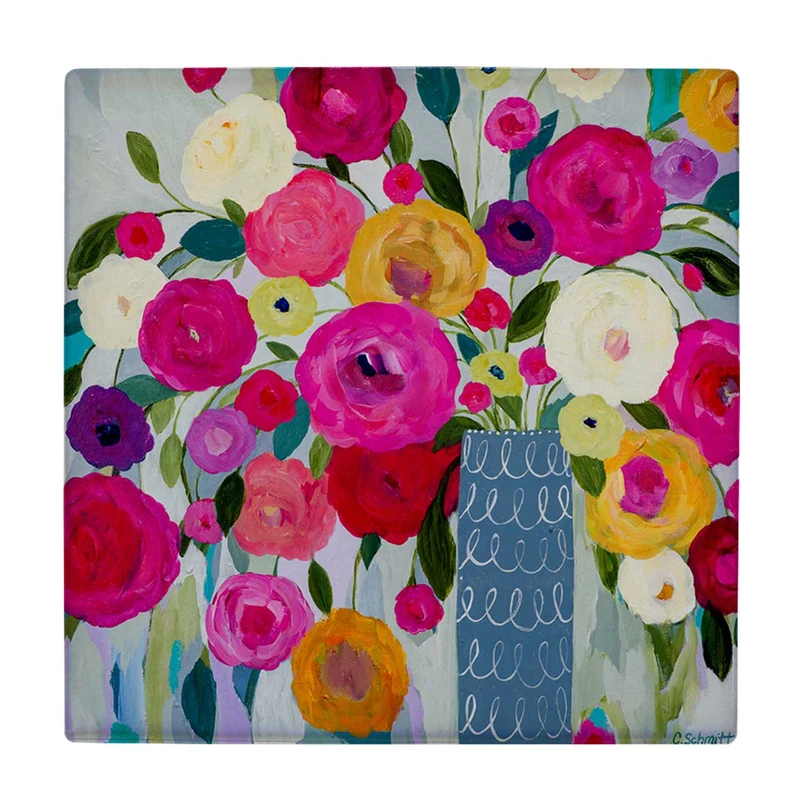  زیر لیوانی  طرح نقاشی گلدان گل کد    5775079_4102