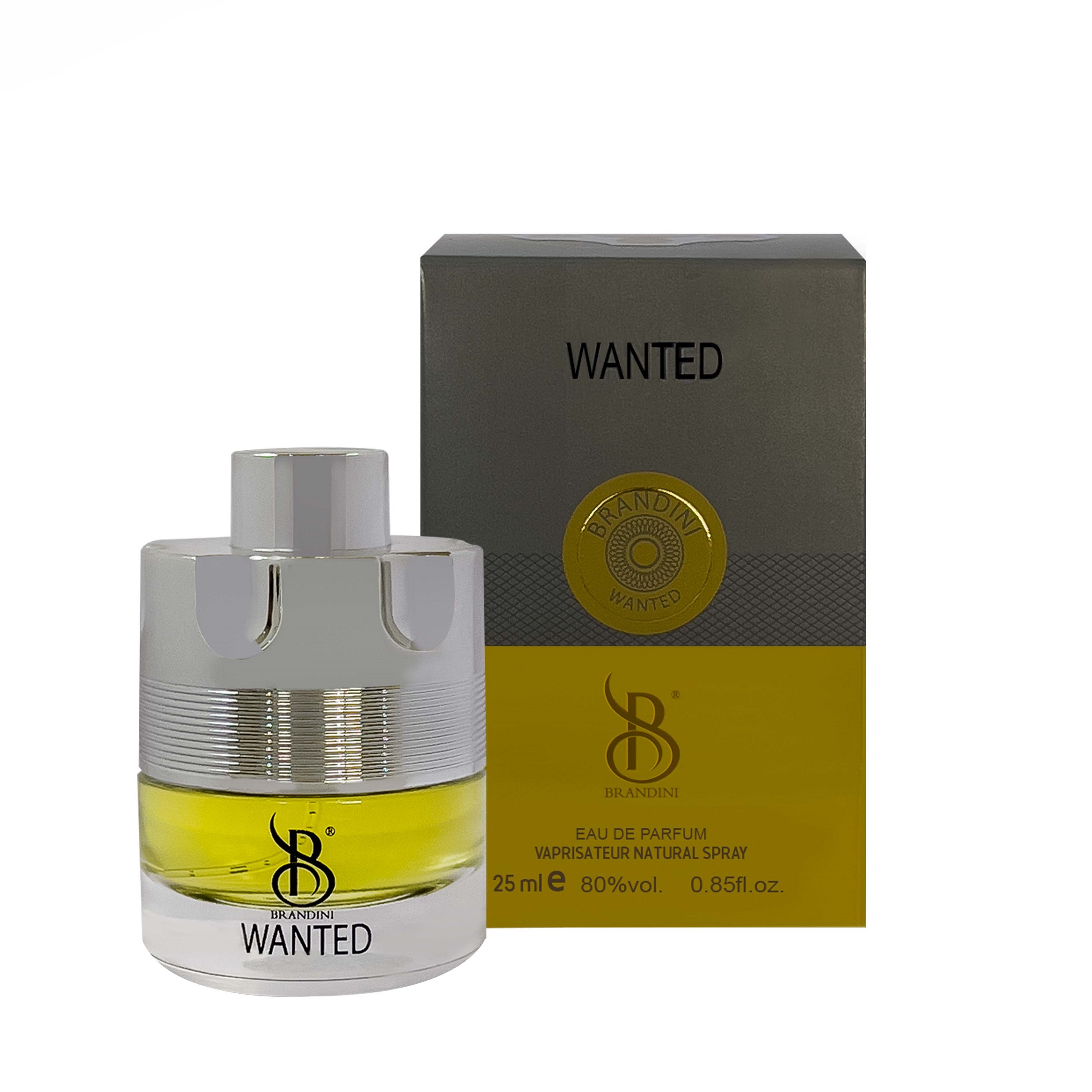 عطر جیبی مردانه برندینی مدل wanted حجم 25 میلی لیتر