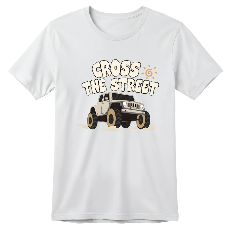 تی‌شرت آستین کوتاه بچگانه مدل ماشین آفرود کد v9 