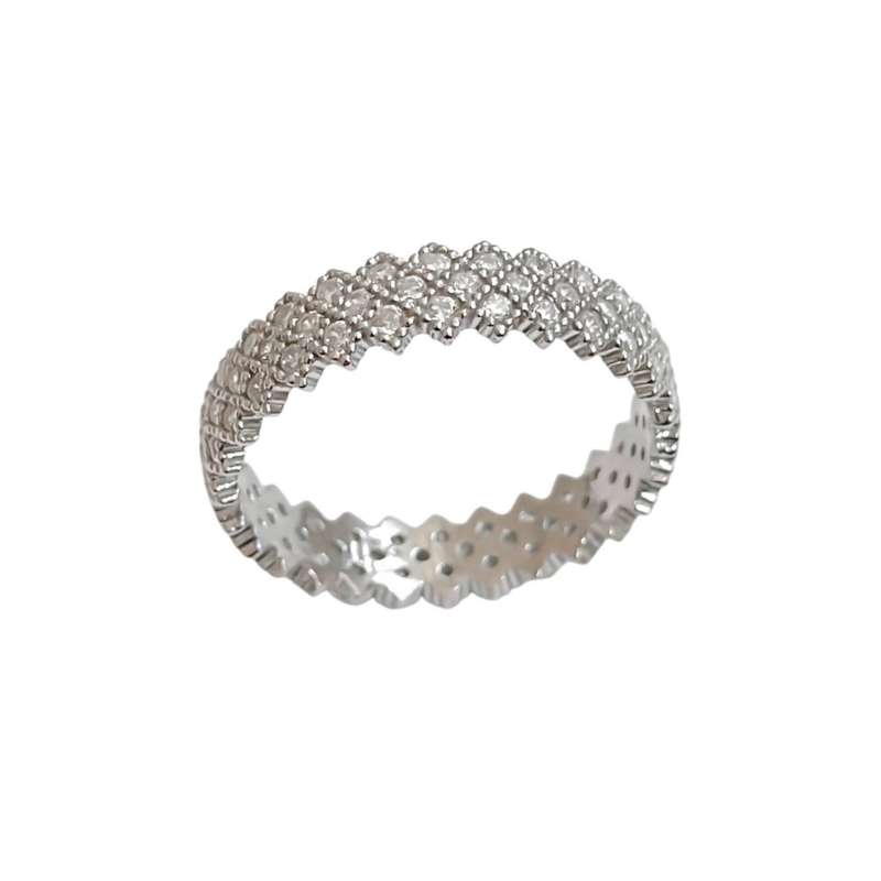 انگشتر نقره زنانه مدل پرنس باریک 201