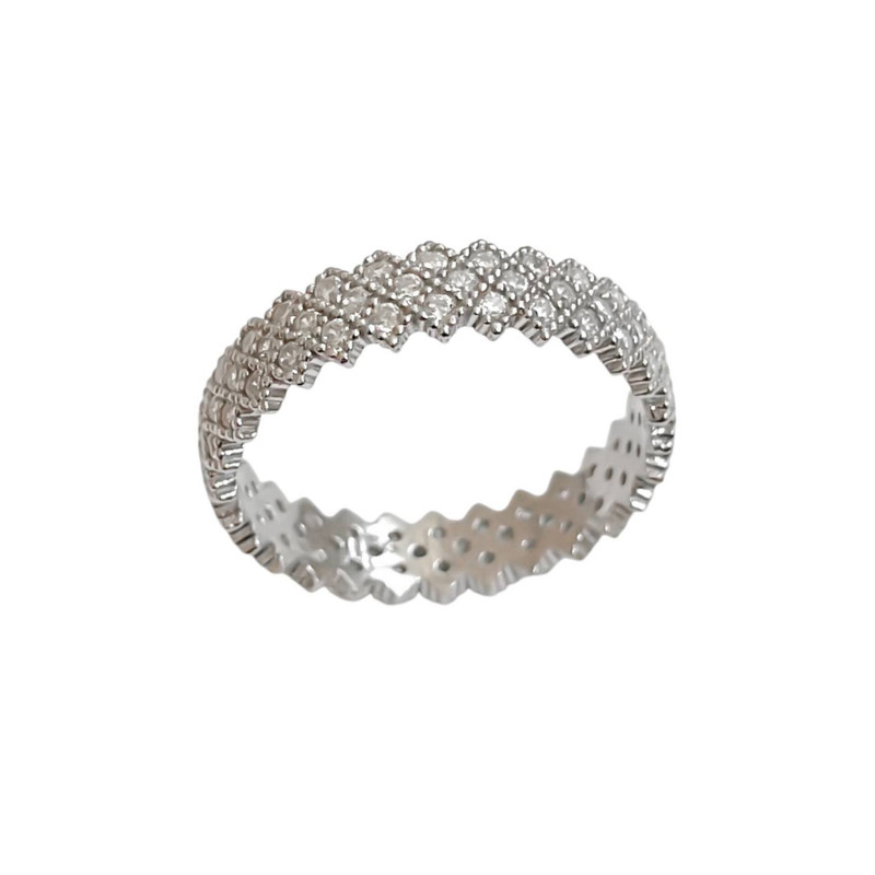 انگشتر نقره زنانه مدل پرنس باریک 201