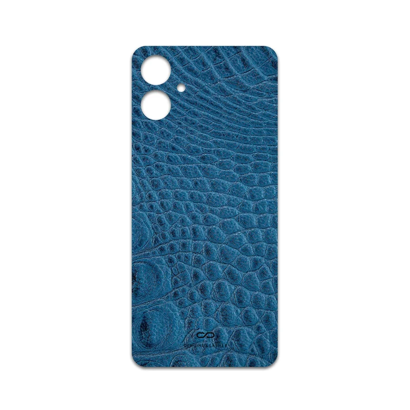 برچسب پوششی ماهوت مدل Blue-Crocodile-Leather مناسب برای گوشی موبایل سامسونگ Galaxy A06