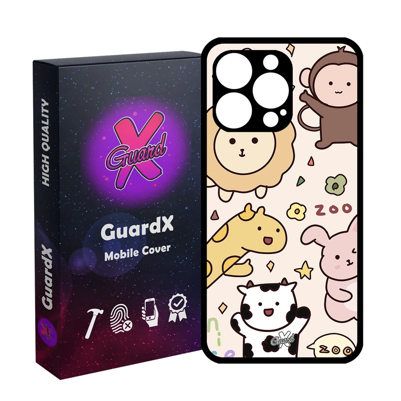 کاور گارد ایکس طرح باغ وحش مدل Glass10564 مناسب برای گوشی موبایل اپل iPhone 13 Pro