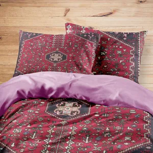 سرویس روتختی مدوپد طرح قالیچه آباده لچک و ترنج مدل C-abade03 یک نفره 4 تکه