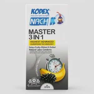 کاندوم تاخیری ناچ کدکس مدل 3in1 مستر بسته 12 عددی