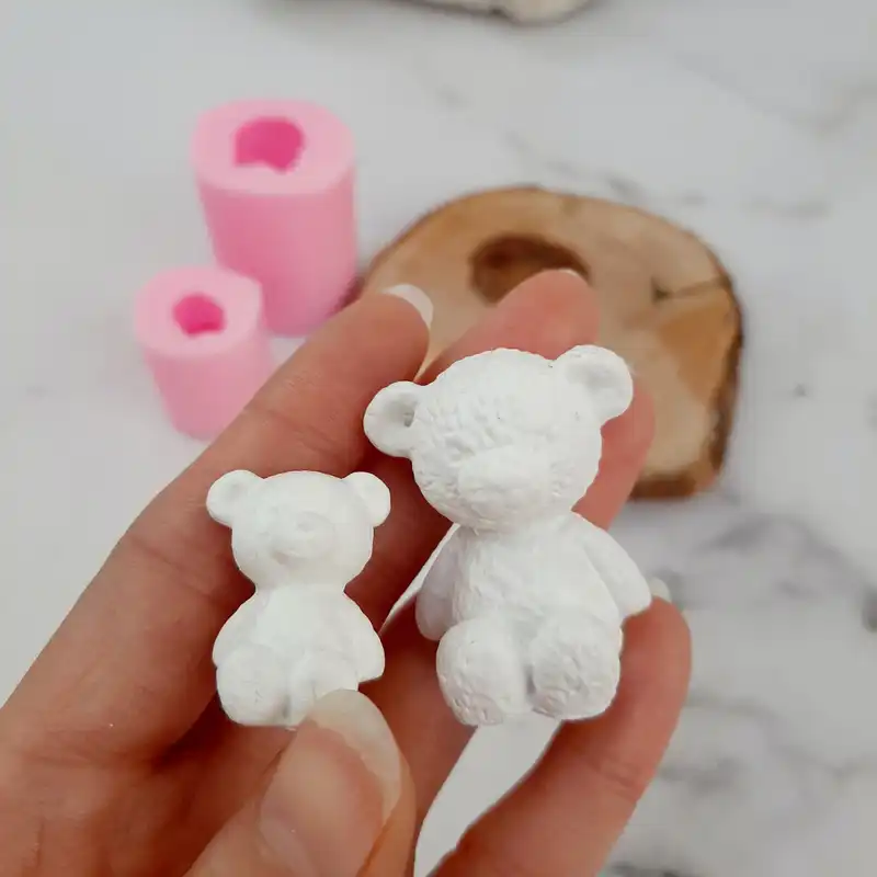 قالب شمع مدل خرس تدی مجموعه 2 عددی