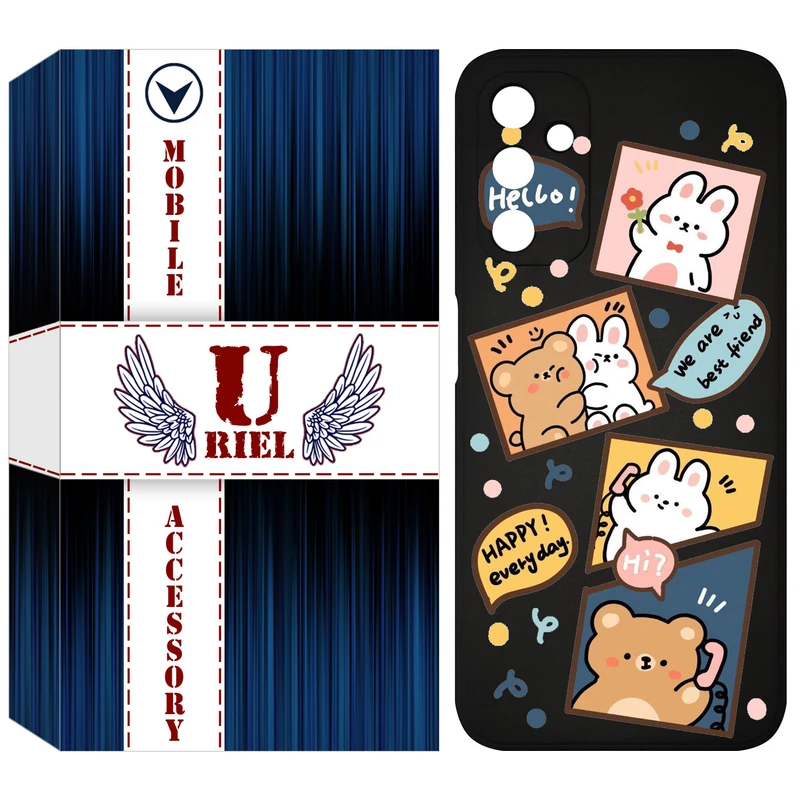 کاور یوریل مدل KSH کد 19 طرح خرگوش و خرس مناسب برای گوشی موبایل سامسونگ Galaxy A14 5G