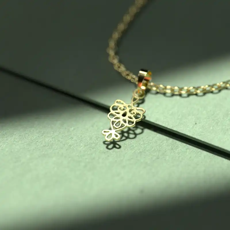 گردنبند طلا 18 عیار زنانه مدوپد مدل اسلیمی کد RR1192