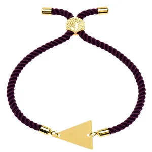 دستبند طلا 18 عیار زنانه الن نار مدل مثلث 100484