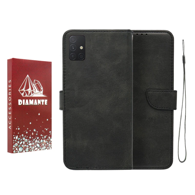 کیف کلاسوری دیامانته مدل Scusa Rd مناسب برای گوشی موبایل سامسونگ Galaxy A51 4G / 5G به همراه بند آویز