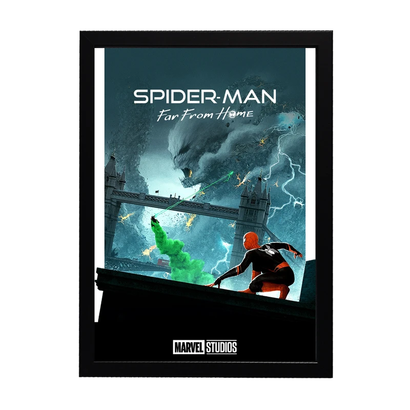 تابلو طرح پوستر فیلم اسپایدر من دور از خانه کد 01 فریم مشکی