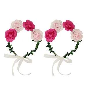 تاج مو دخترانه مدل رز کد c بسته دو عددی