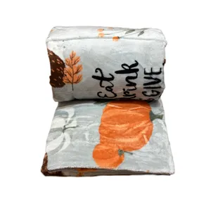 پتو مسافرتی 1 نفر مدل کدو و جوجه تیغی سایز 200x170 سانتی‌متر