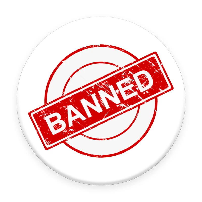 برچسب موبایل  مدل Banned مناسب برای پایه نگهدارنده مغناطیسی