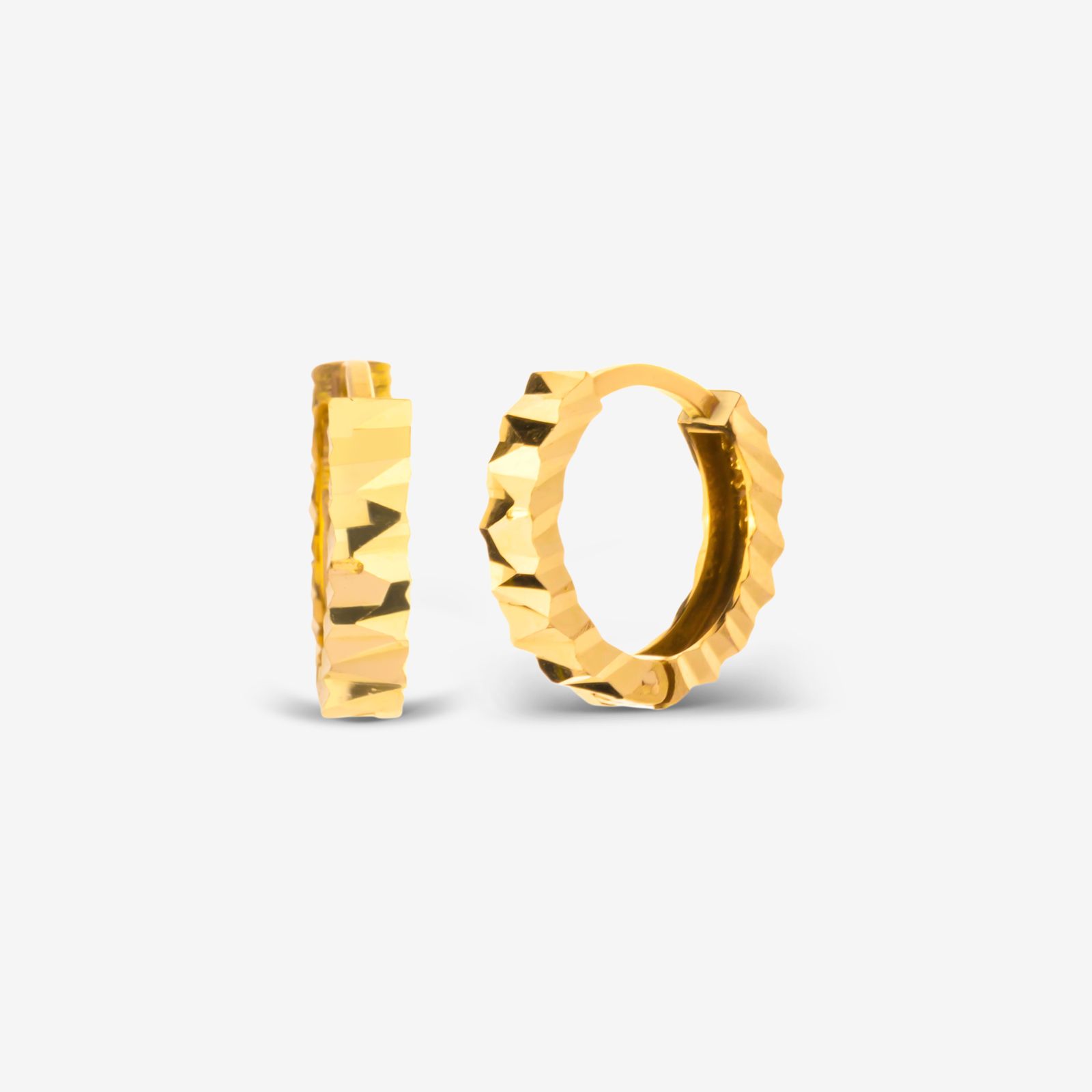گوشواره حلقه‌ای طلا 18 عیار زنانه گلدم مدل E245006 -  - 1