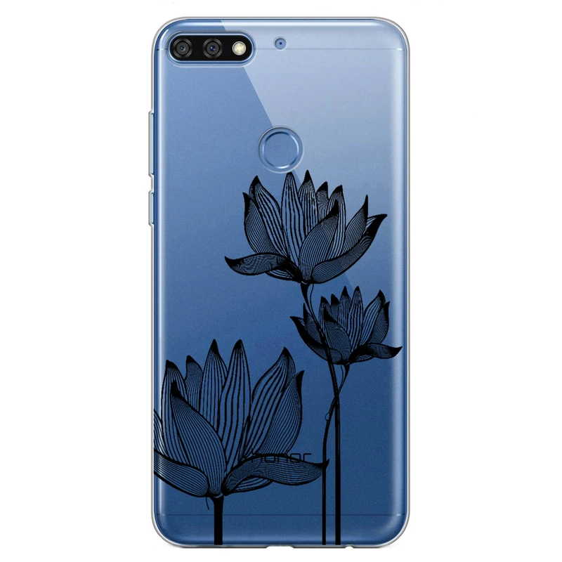 کاور مگافون طرح گل مدل C47-B مناسب برای گوشی موبایل هوآوی Y7 Prime 2018 / Y7 2018