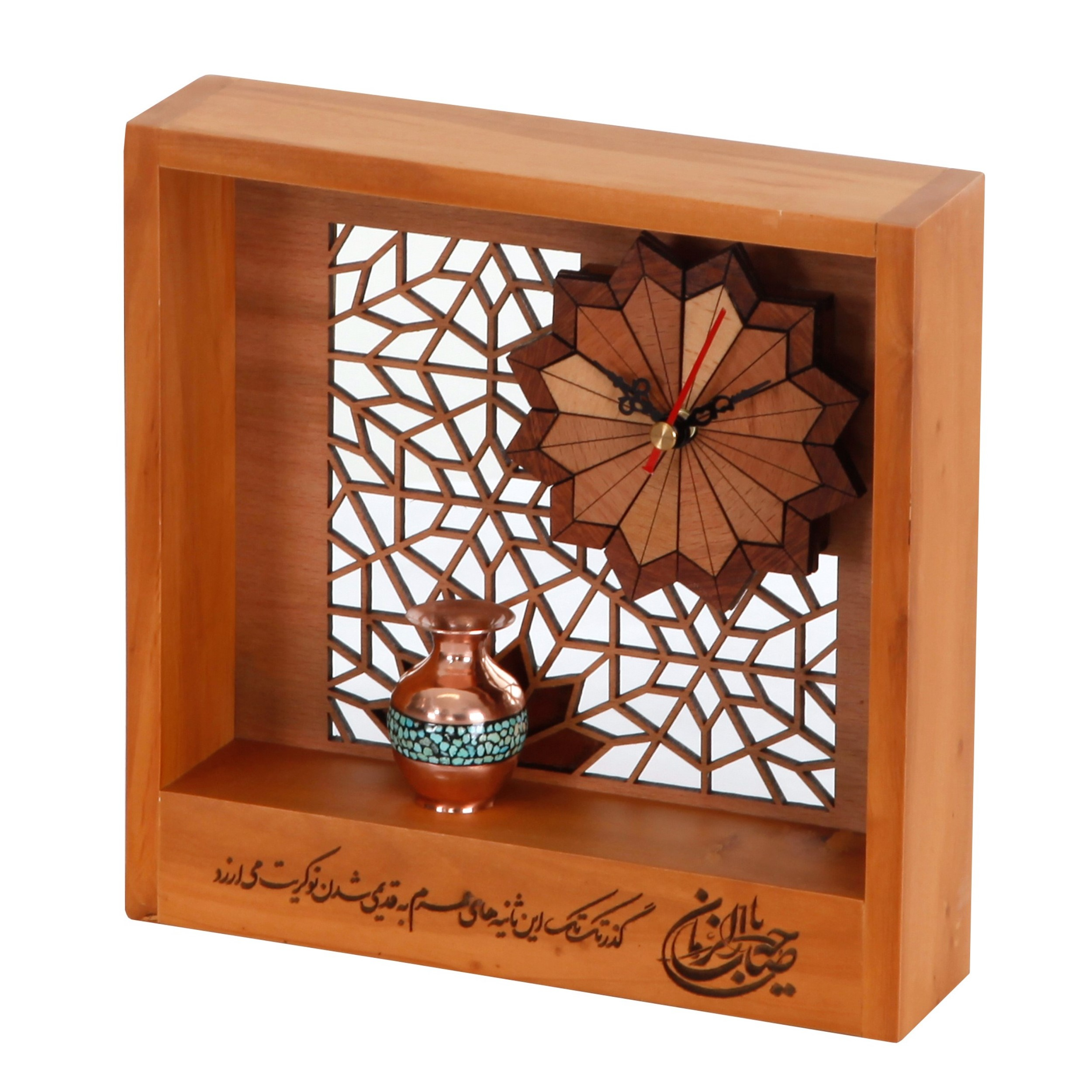 ساعت رومیزی مدل گره چینی طرح مذهبی کد 60001738