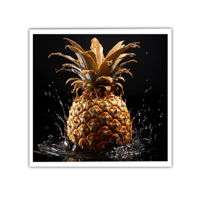 تابلو نوری بکلیت طرح عکس هنری آناناس مدل W-MID-18644