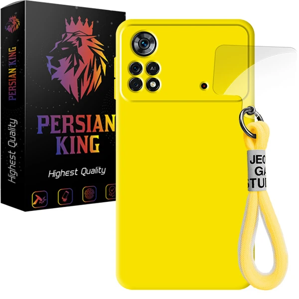 کاور پرشین کینگ مدل SLC21 مناسب برای گوشی موبایل شیائومی Redmi Note 11 5G / Poco M4 Pro 5G / Redmi Note 11T 5G به همراه بند آویز