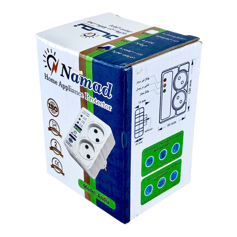 محافظ ولتاژ نماد کنترل مدل دیواری Andia کد 16A-3500VA