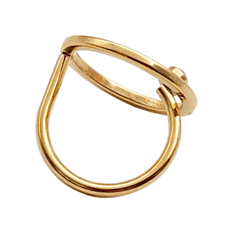 انگشتر زنانه مدل دایره و نگین كد RNG28GL