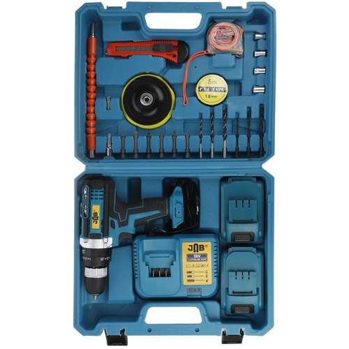 مجموعه 60 عددی دریل شارژی چکشی جاب مدل JBE-6656