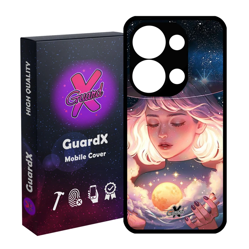 کاور گارد ایکس طرح Girl مدل Glass10059 مناسب برای گوشی موبایل شیائومی Redmi Note 13 Pro 4G / Poco M6 Pro 4G
