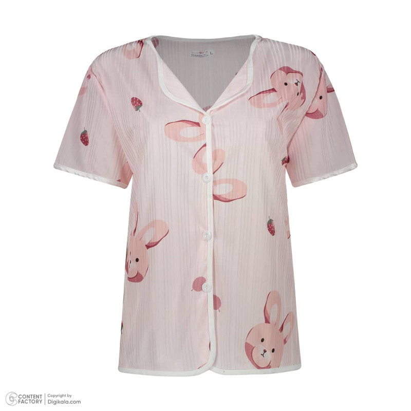 ست 3 تکه لباس زنانه مدل خرگوشک رنگ صورتی