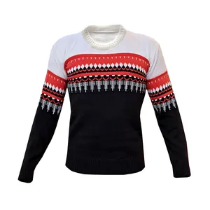 پلیور مردانه مدل بافت لوزی-مثلث کد WH-RE-BL