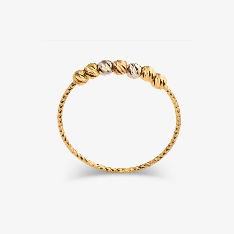 انگشتر طلا 18 عیار زنانه طلای کامک مدل البرنادو تک رج سایز 54