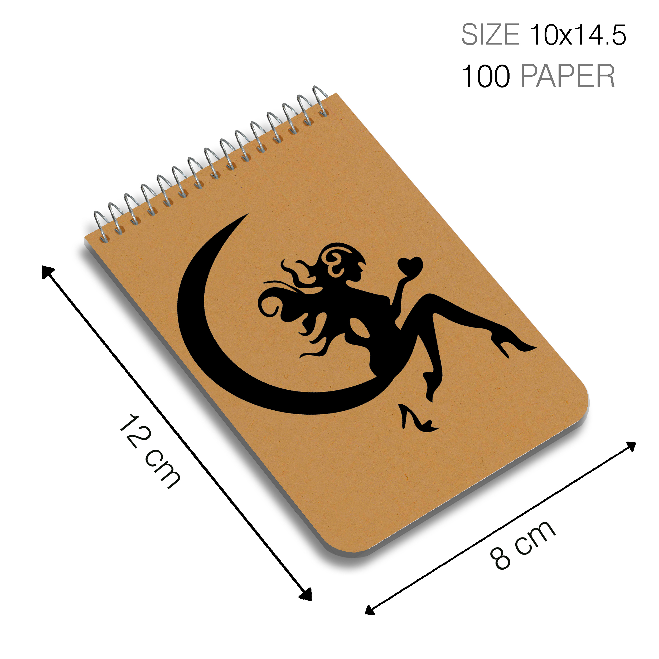 دفترچه یادداشت 100 برگ مستر راد طرح دختر و ماه کد Girl 1704