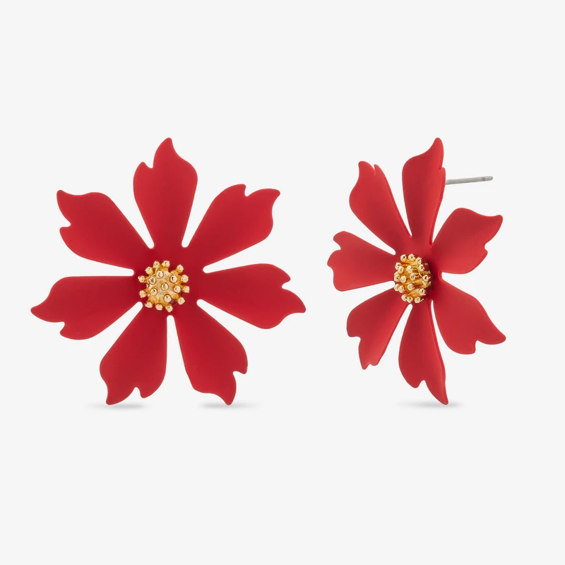 گوشواره میخی زنانه استیل طرح گل مدل 07