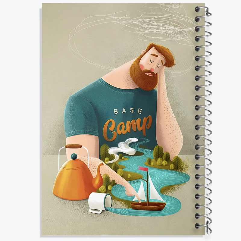 دفتر مشق 100 برگ خندالو طرح ناخدای غمگین کد F7414