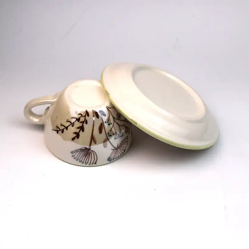 ست فنجان و نعلبکی سرامیکی مدل لاستر